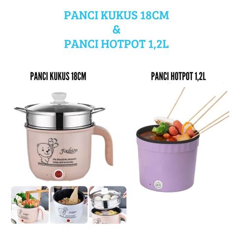 Jual RGAKSESORIS PANCI ELEKTRIK Panci Kukus Stainless 18cm Panci Pot Mie Panci Listrik Hot Pot 1