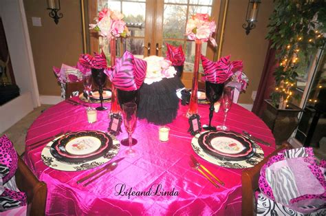 Divalicious Pink And Black Tablescape Life And Linda