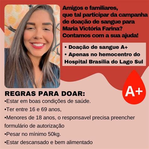 Doação Voluntária de Sangue Maria Victória Farina CBMDF