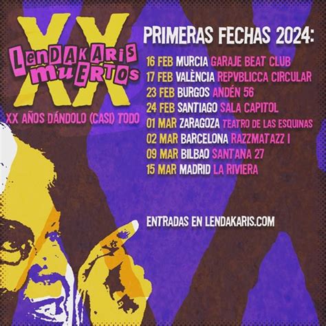 Cartel Con Las Primeras Fechas De Lendakaris Muertos Para El 2024