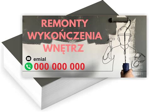 Wizyt Wki Firmowe Gotowy Projekt Szt Remont Wyko Czenia Wn Trz