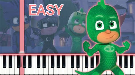 Pj Masks Theme Song Easy Piano Tutorial Simple Piano Youtube