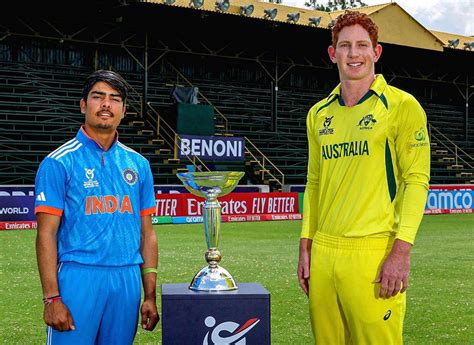 Indian Captain Uday Saharan And Australian Captain Hugh Weibgen Pose