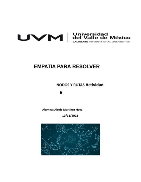 Empatia Para Resolver Actividad Empatia Para Resolver Nodos Y Rutas