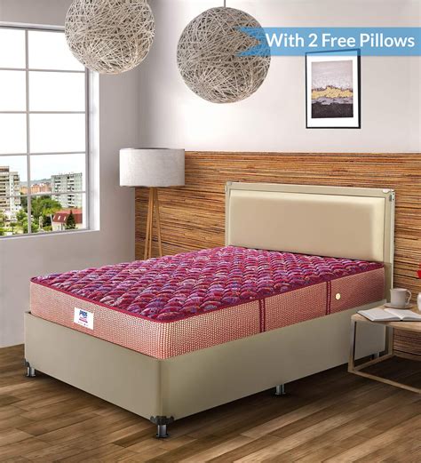 Buy Spring Koil Reversible 8 Inch Foam Queen Size Mattress In Maroon