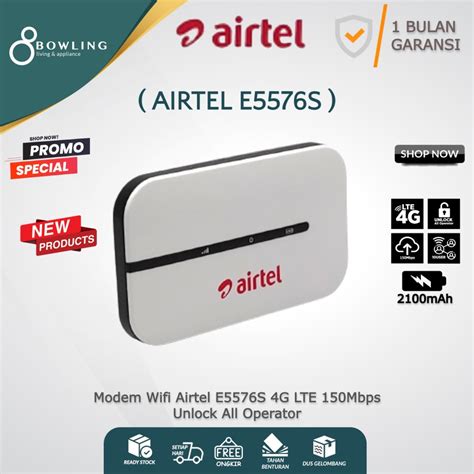 Jual Modem Wifi E5576 Airtel Mifi 4G LTE 150Mbps Unlock All Operator