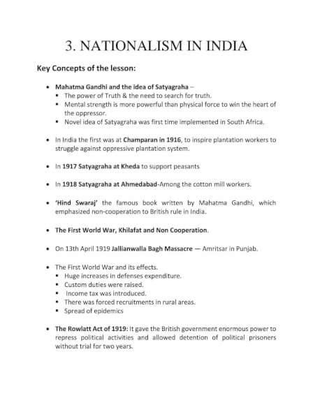Class X Social Science History Nationalism In India And The Making Of A