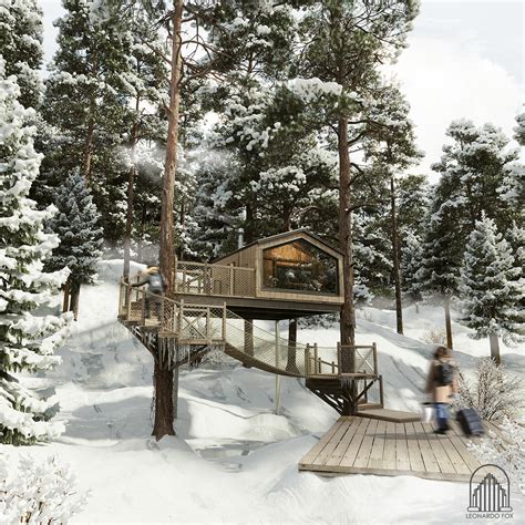 Winter Tree Hut :: Behance