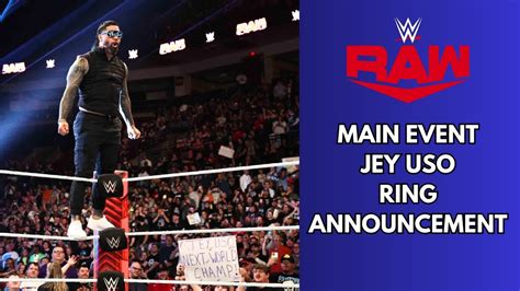 Jey Uso Ring Announcement Wwe Raw Samantha Irvin Youtube