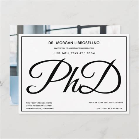 Photo PhD Graduation Party Invitation | Zazzle.com