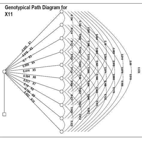 Path Diagram Genotypic For The Grain Yield Per Plant Dependent Variable Download