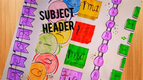 Subject Header ideas || back to school /design book / notes ideas - YouTube