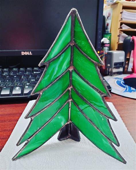 3d Stained Glass Christmas Tree Etsy