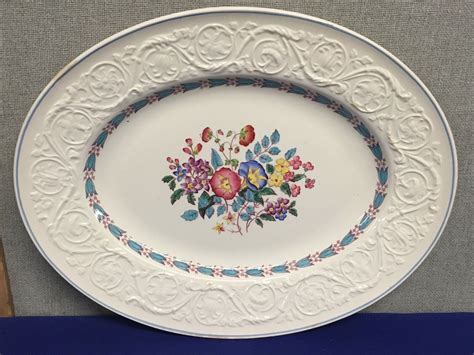 Wedgwood China MORNING GLORY Patrician TL381 Oval Serving Platter 14