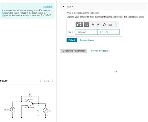 Solved Constants Parta A Voltmeter With A Full Scale Reading Chegg