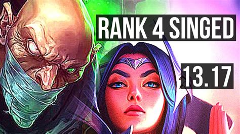 Singed Vs Irelia Mid Rank 4 Singed 1 1m Mastery Dominating Tr