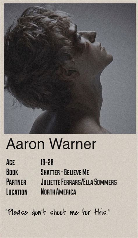 Aaron Warner Shatter Me Series By Tahereh Mafi Aaron Warner