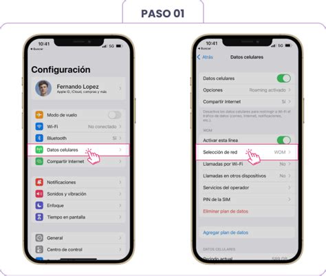 Primer Paso Para Configurar El APN Es Ingresar En Datos Celulares