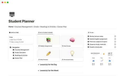 Student Planner | Notion Template