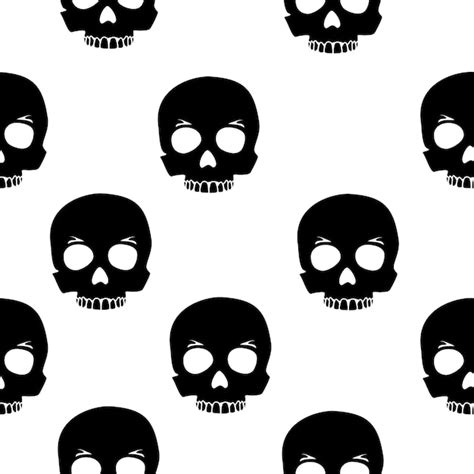 Premium Vector Skull Seamless Pattern Background Vector