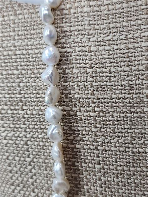 Honora Peacock Baroque Pearl Necklace White Iridescent 20 Sterling