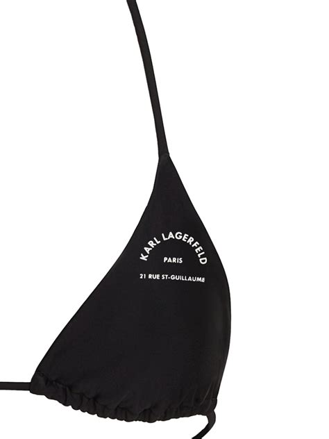 Karl Lagerfeld Rue St Guillaume Bikini Top Negro Farfetch Mx