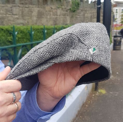 Traditional Irish Tweed Flat Cap Paddy Cap Newsboy Cap Black