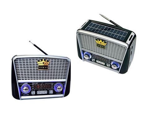 Radio Retro Przeno Ne Kuchenne Solarne Bluetooth Akumulator Usb Czarne