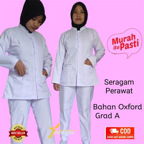 Jual Baju Seragam Dinas Putih Wanita Perawat Bidan AKPER AKBID NAKES