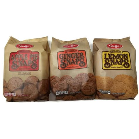 Stauffer's Snap Cookie Combo Apple Pie Snaps, Ginger Snaps, Lemon Snaps ...