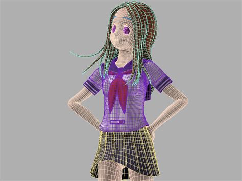 Takagi San Anime Girl Pose 01 3d Model Cgtrader