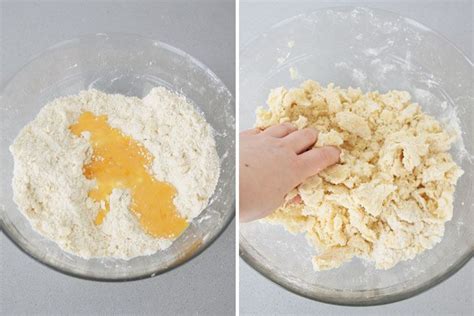 Two Images Showing The Process Of Making Bread In A Bowl And Then