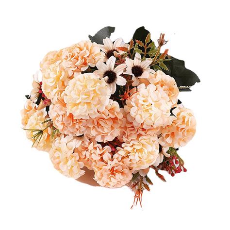 Waroomhouse Bouquet Simulated Flower Realistic Single Branch Forks