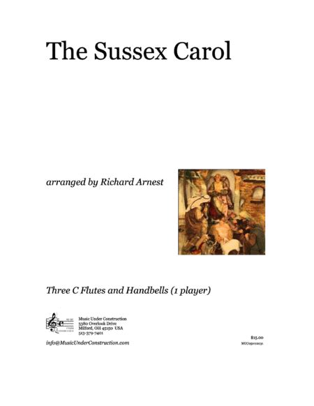 The Sussex Carol Sheet Music Richard Arnest Woodwind Ensemble