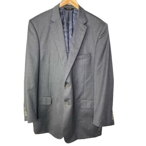 JoS A Bank Mens Navy Blue Blazer Sport Coat Suit 100 Wool 48 Long 43