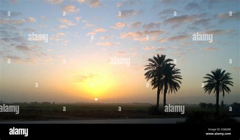 Picture Of Sunrise In A Rural Village In The Province Of Najaf South