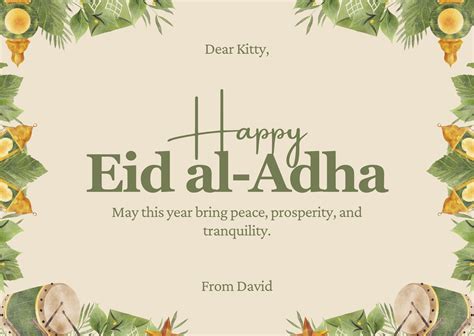 Free Custom Printable Eid Al Adha Card Templates Canva 46 Off