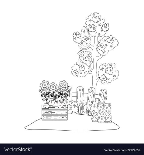 Gardener Boots Rubber With Flowers Garden Vector Image