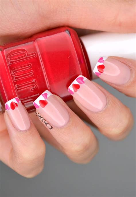 Valentines French Manicure Kuku Valentine Manikur Kuku Kuku Hijau