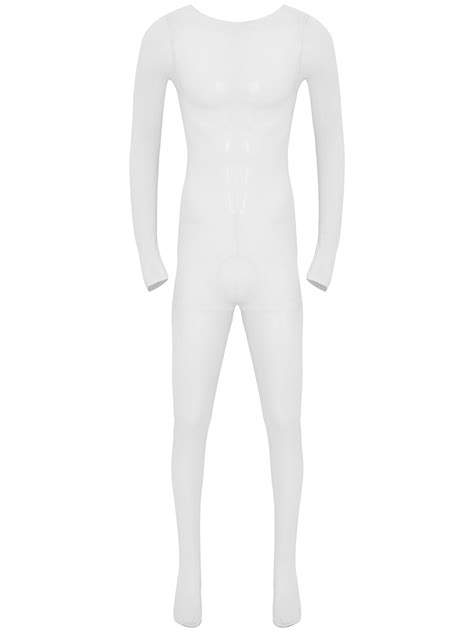 Iixpin Mens Mesh Full Body Stockings Lingerie Sheer Pantyhose With Pouch Open Sheath Crossdress