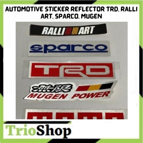 Automotive Sticker Reflector Trd Ralli Art Sparco Mugen Car Accessories Shopee Philippines