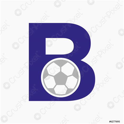 Initial Letter B Soccer Logo Football Logo Design Vector Template