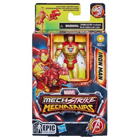 Hasbro 孩之寶 漫威 Marvel 復仇者聯盟 4吋 恐龍機甲系列 Mech Strike 鋼鐵人 Iron Man Pchome 24h購物