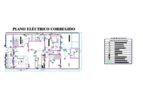 Plan Lectrique Simple D Une Maison Dans Autocad Cad Mb