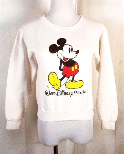 Vtg 80s Retro Walt Disney World Mickey Mouse Sweatshirt SZ XS Youth S