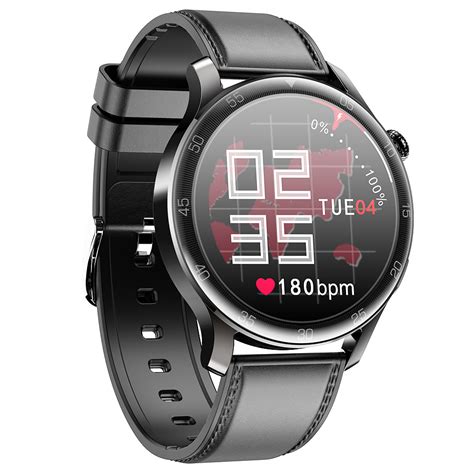 Senbono Max Smartwatch For Men Black Leather