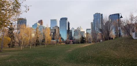 Calgary at Sunset stock image. Image of fall, view, sunset - 135410045