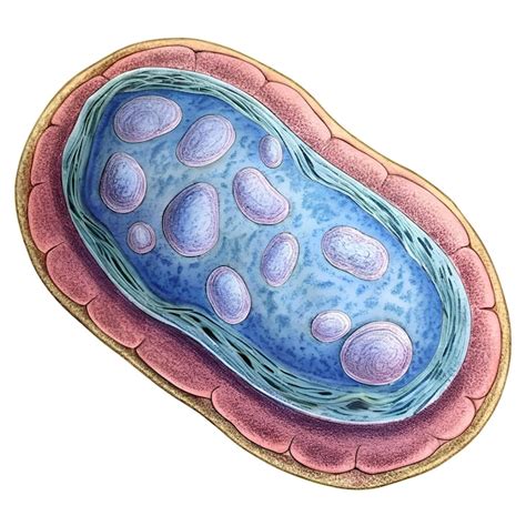 Detailed Illustration Of A Cells Internal Structure Showcasing The