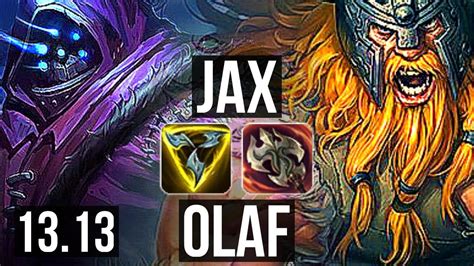 JAX Vs OLAF TOP 69 Winrate 6 Solo Kills EUW Grandmaster 13 13