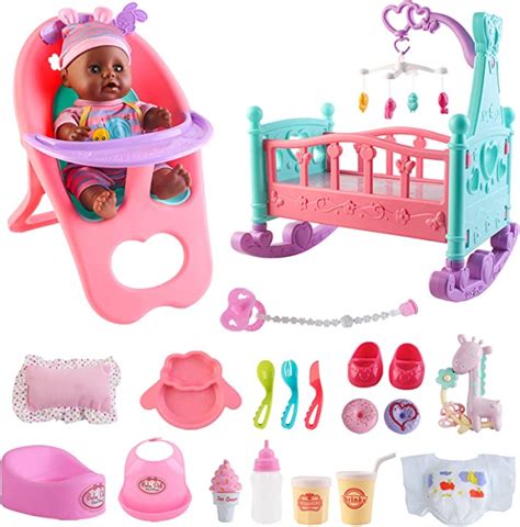 Deao 12” ‘my First Baby Doll Play Set 21 Pcs Baby Doll Play Set With